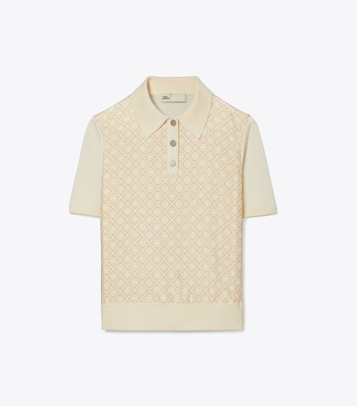 tory burch silk front polo