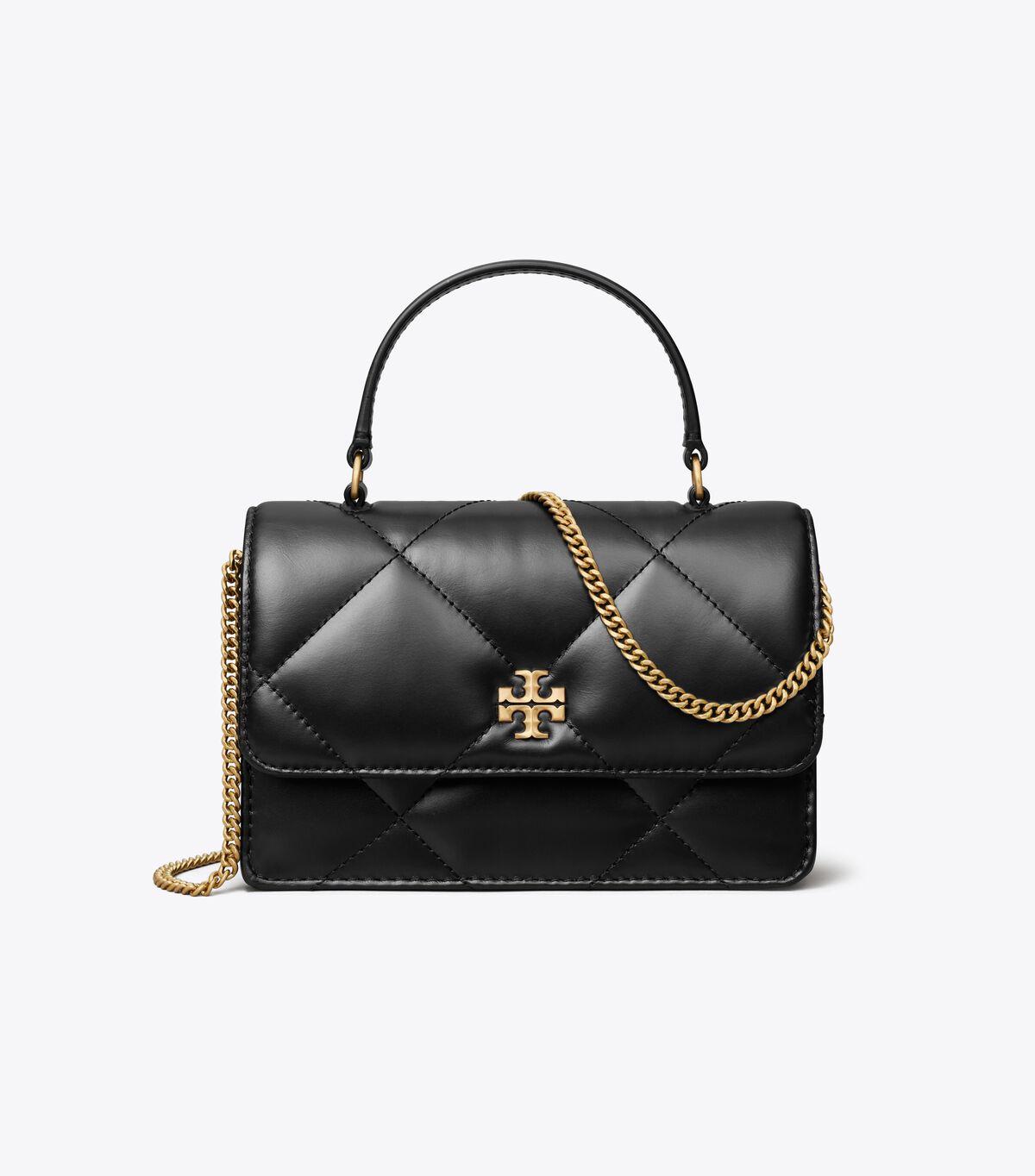 tory burch mini kira diamond quilt top handle chain wallet