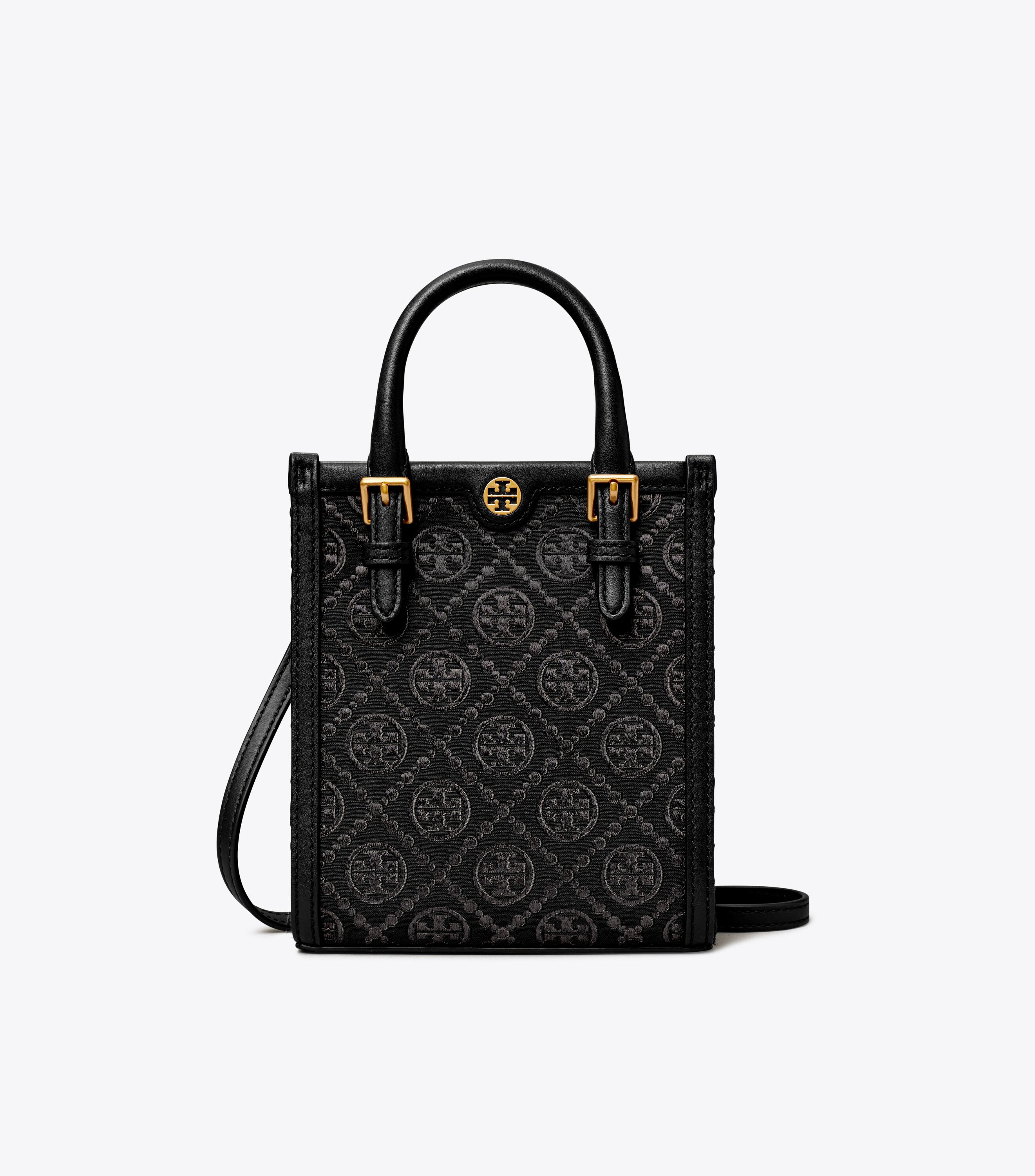 大人気★Tory Burch T Monogram Mini Tote Bag Mini T Monogram Tote, Black | Tory Burch KSA