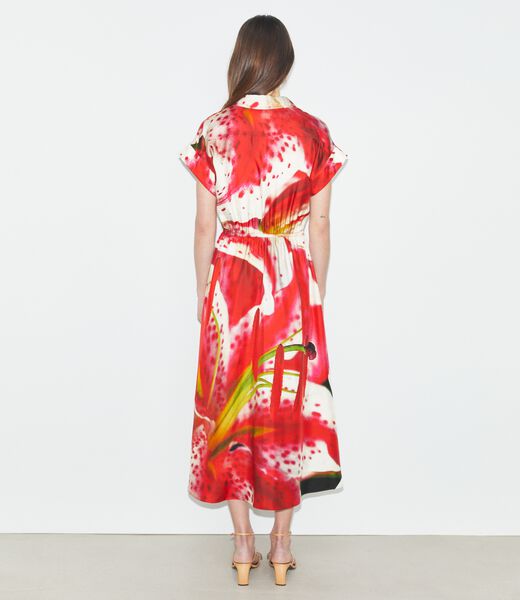 tory burch printed silk twill shirtdress