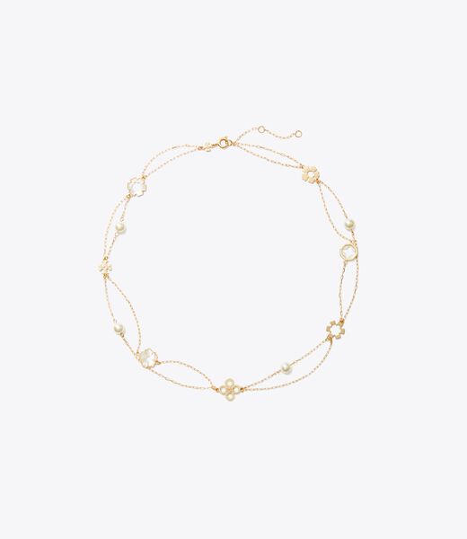 Forget Me Not Layered Necklace tory burch forget me not layered necklace