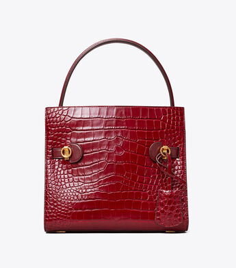 LEE RADZIWILL EMBOSSED SMALL DOUBLE BAG