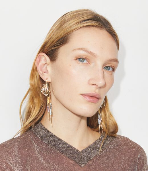 tory burch runway embellished front back earrings