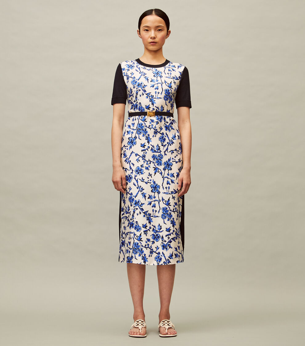 tory burch greer dress Silk dress Greer TORY BURCH | color Beige