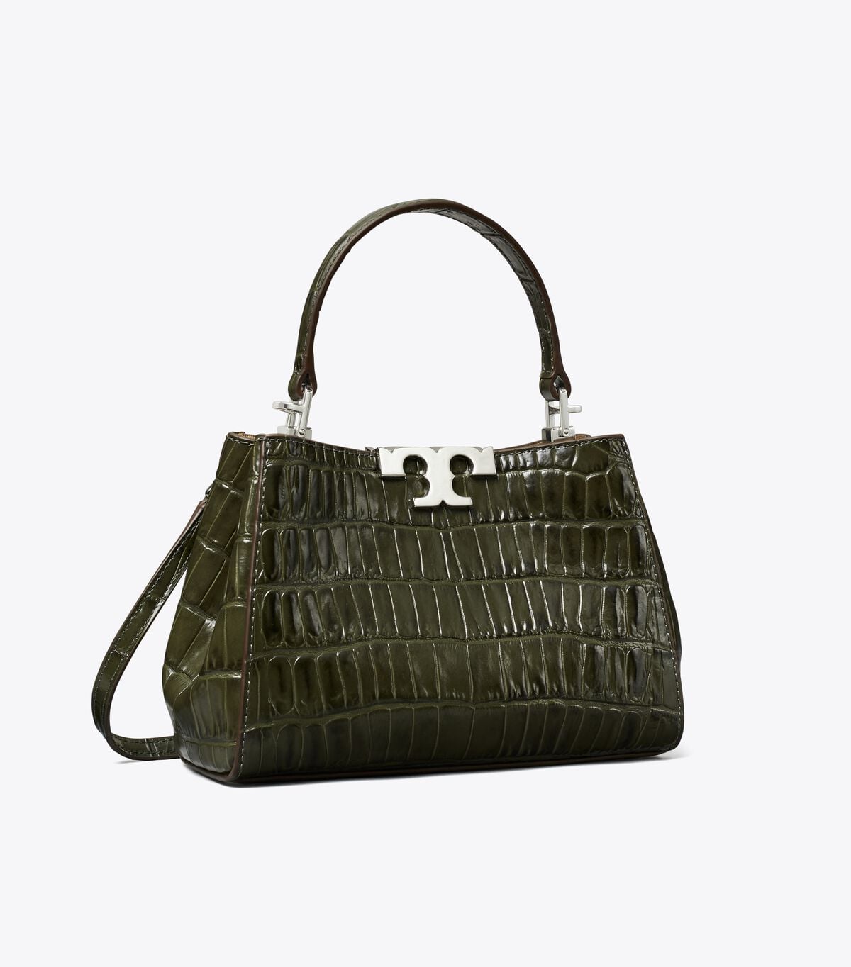 Mini Eleanor Croc-Embossed Satchel tory burch mini eleanor croc embossed satchel