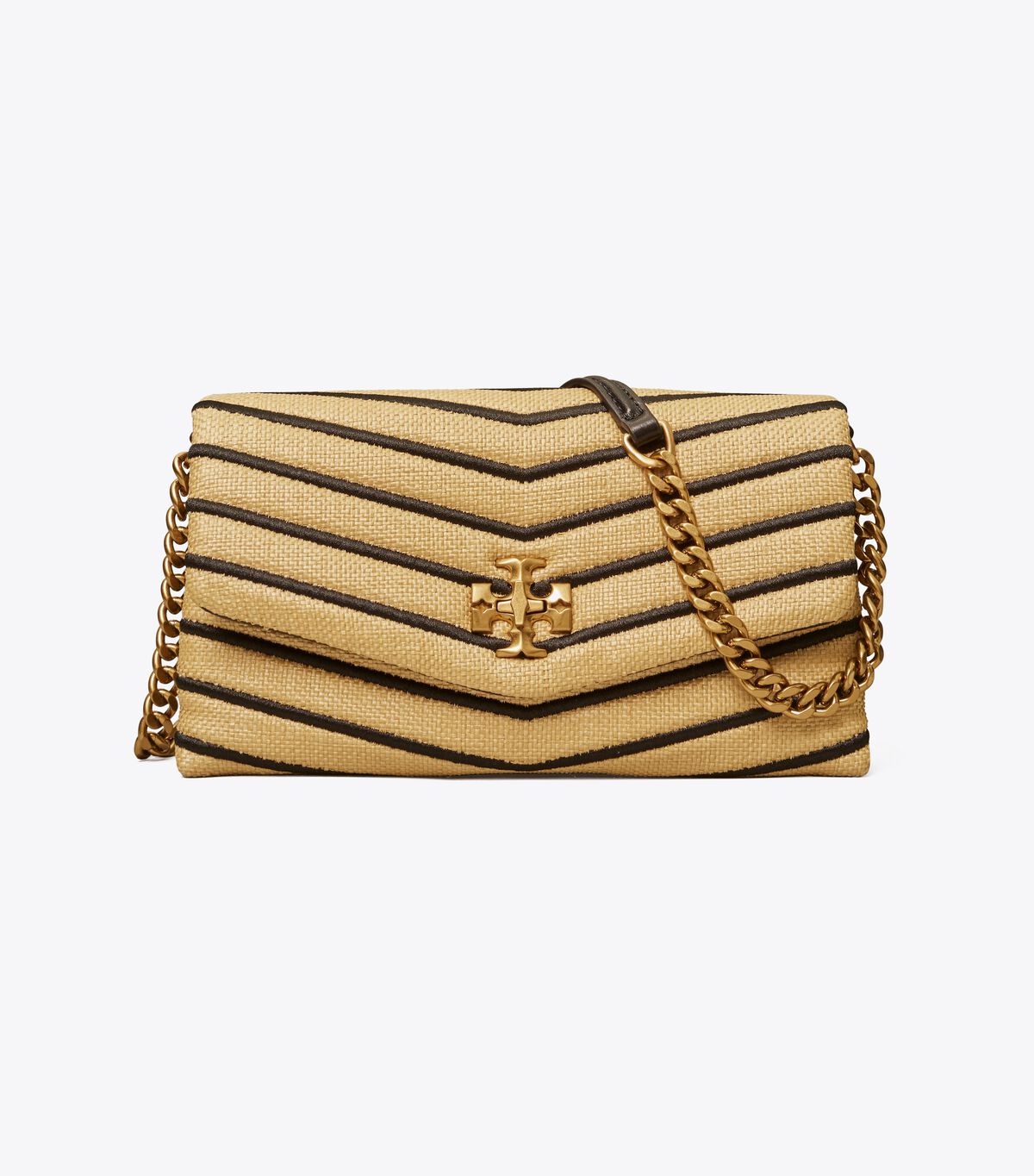 tory burch kira soft straw chain wallet
