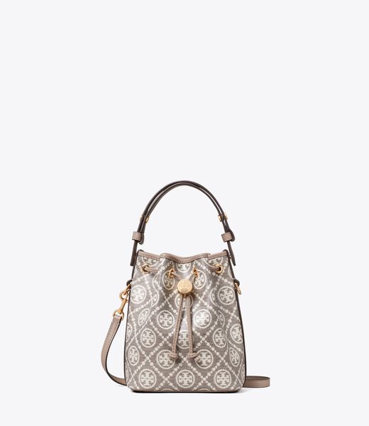 T Monogram Coated Jacquard Mini Bucket Bag tory burch t monogram coated jacquard mini bucket bag