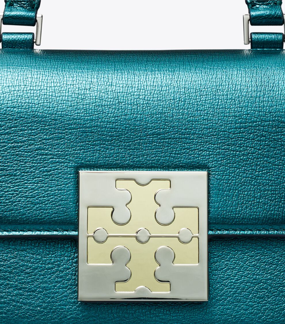 Bon Bon Metallic Mini Top-Handle Bag, Green Teal Tory Burch KSA