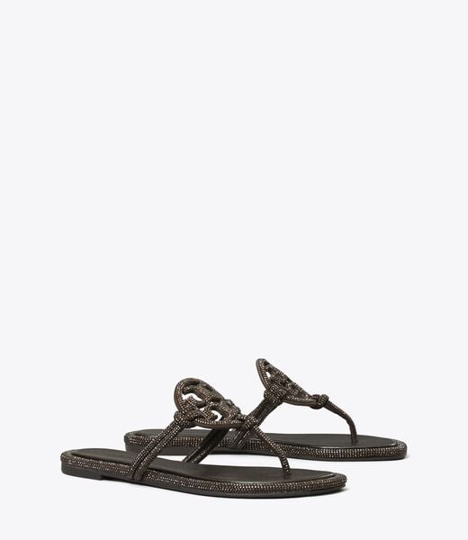 tory burch صندل ميلر بعقدة مرصعة