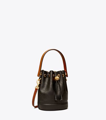 Mini T Monogram Perforated Leather Bucket Bag