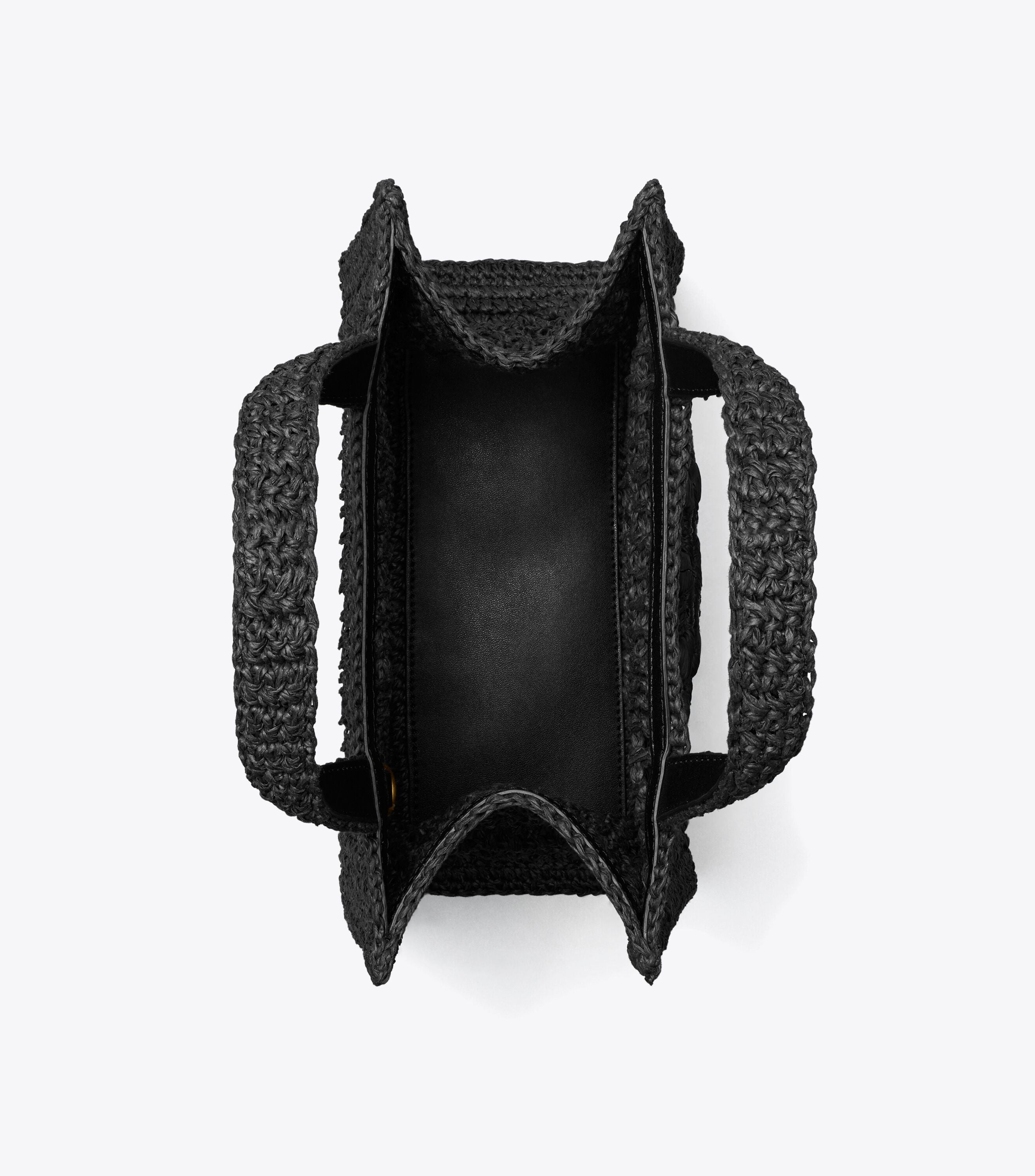 Mini Ella Hand-Crocheted Tote, Black | Tory Burch KSA