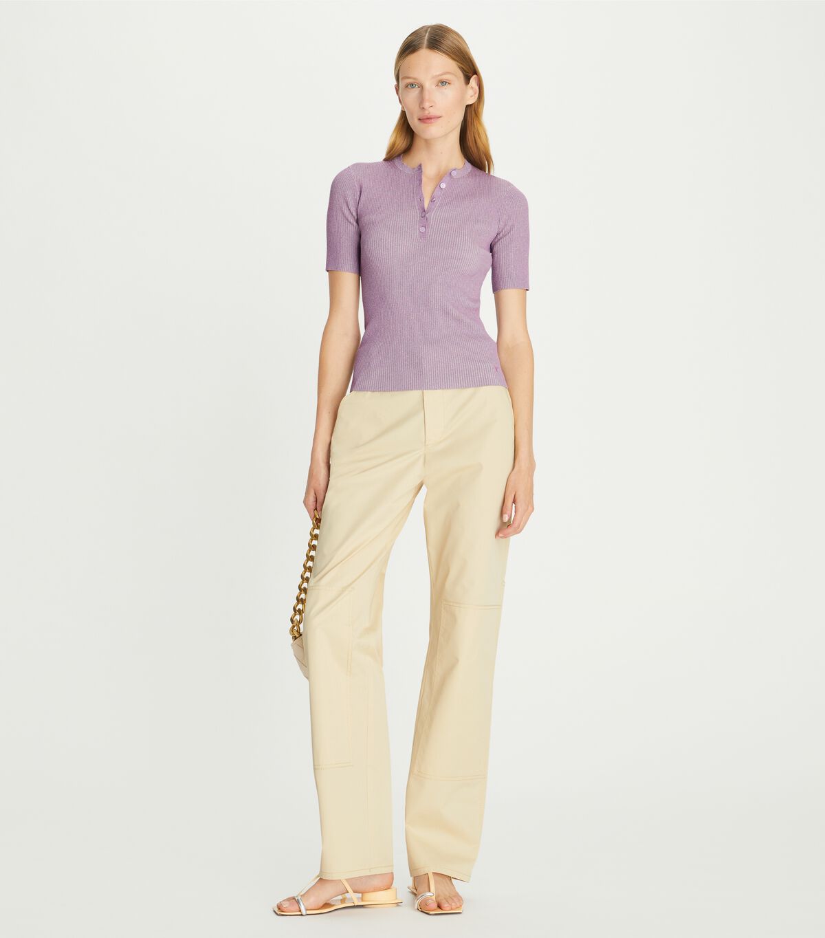 tory burch viscose ribbed henley