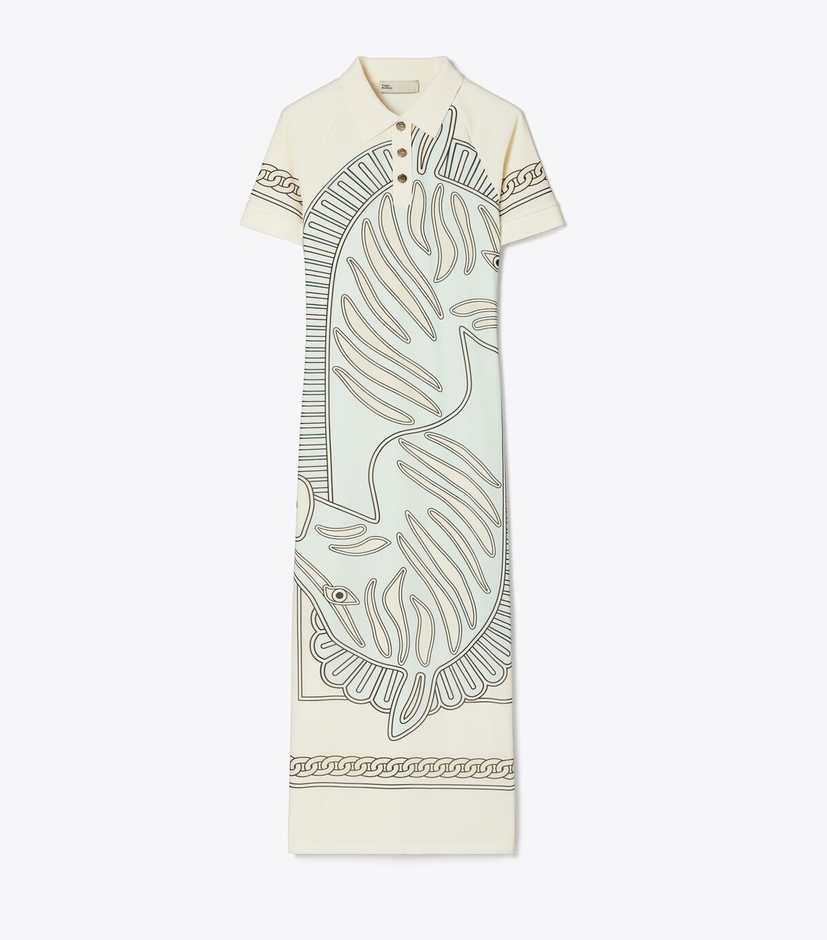 tory burch printed mesh polo dress