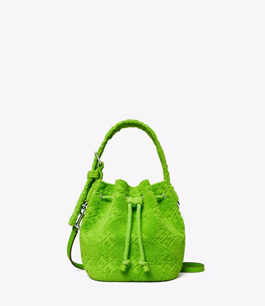 tory burch t monogram terry mini bucket bag