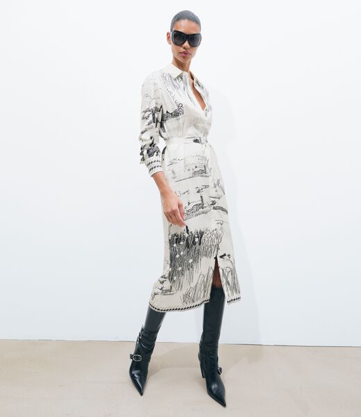 Printed Silk Shirtdress tory burch printed silk shirtdress