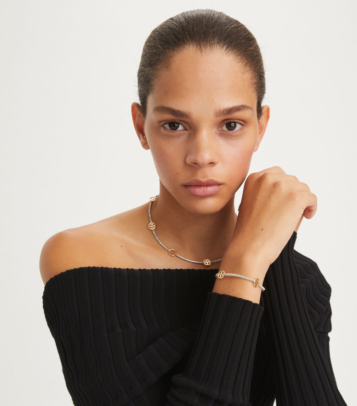 tory burch miller pave necklace