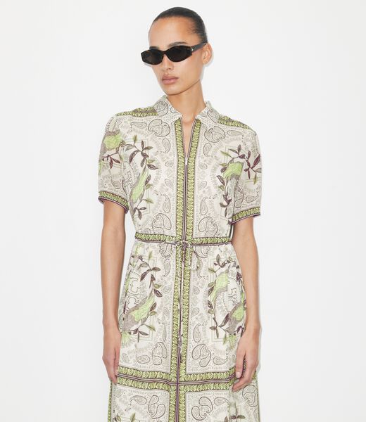 tory burch فستان قطني بسحاب