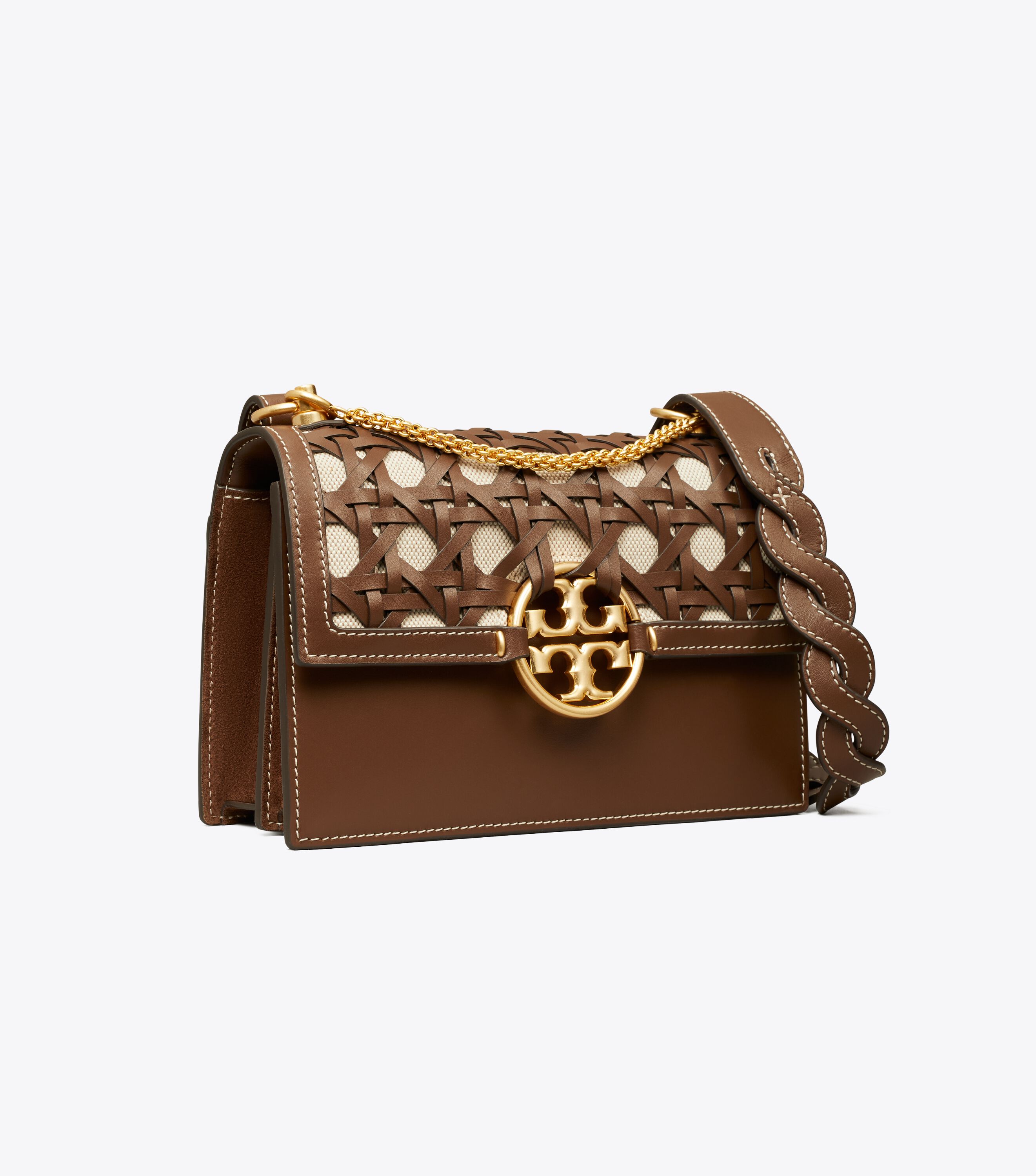 Tory Burch Miller Basketweave ショルダーバッグ Miller Basketweave Small Shoulder Bag, Star Anise | Tory Burch KSA