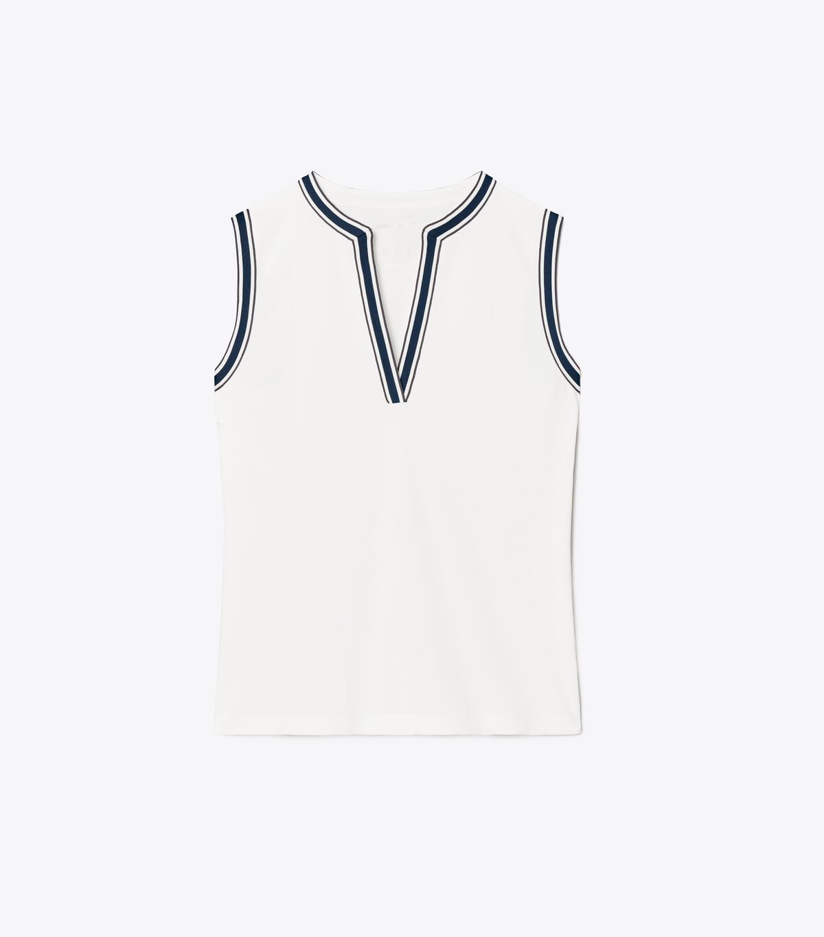 tory burch tech piqu sleeveless tunic top