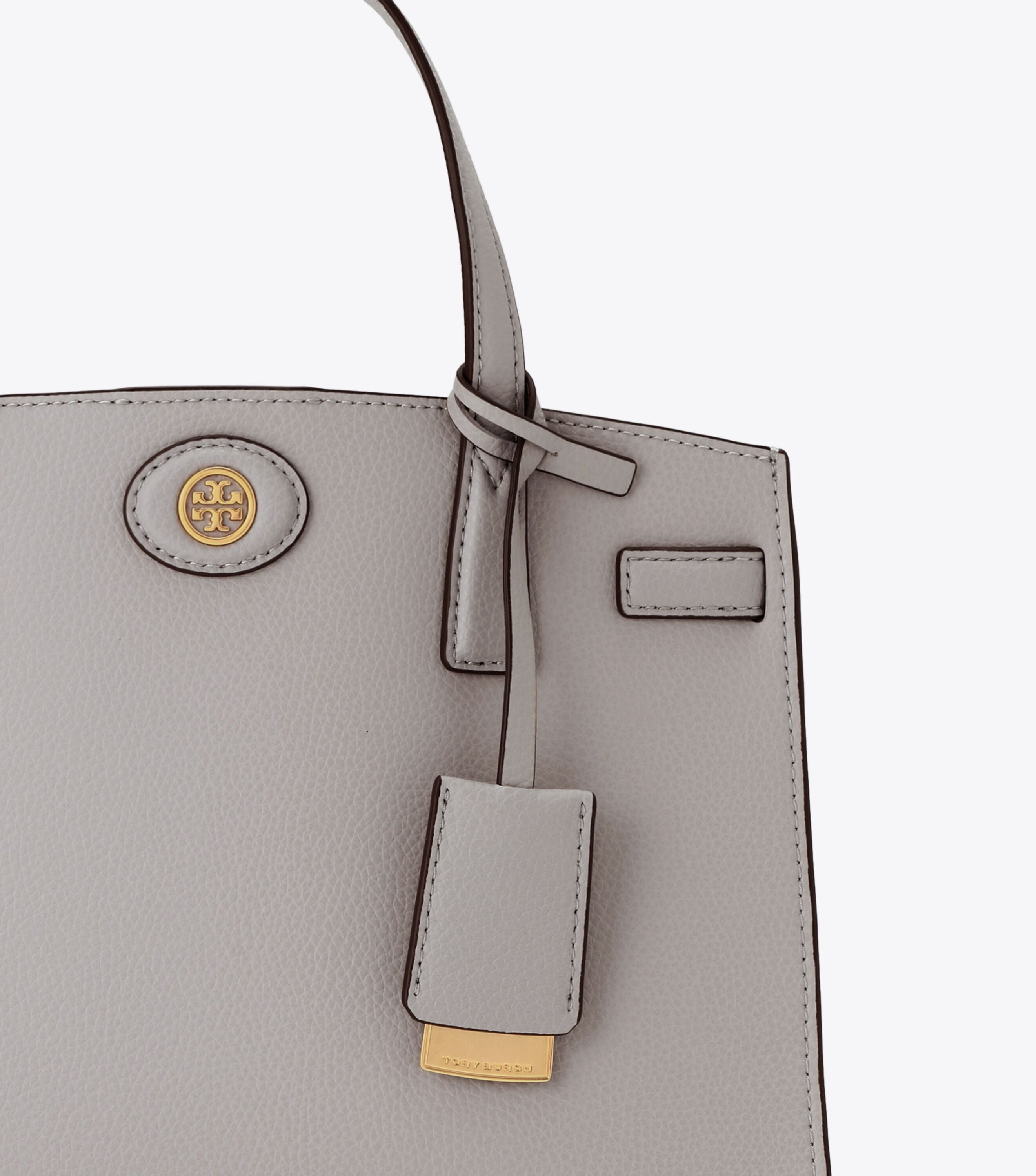 Small Robinson Colorblock Satchel, Bay Gray Multi | Tory Burch KSA