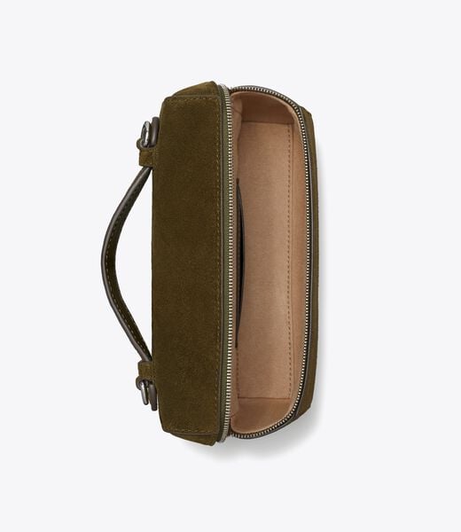 tory burch romy suede slim top handle