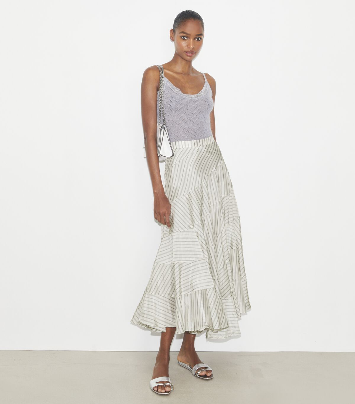 tory burch asymmetrical viscose skirt