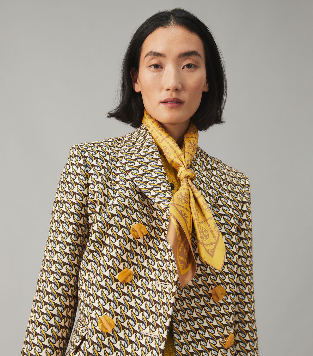 T Monogram Two-Tone Scarf tory burch t monogram two tone scarf