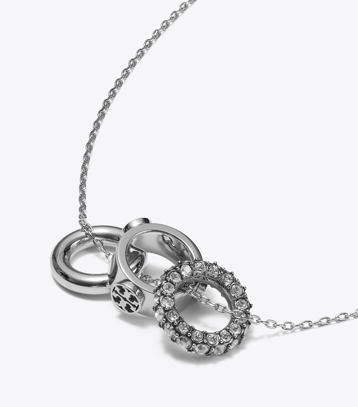 tory burch icon pav  necklace and earring set