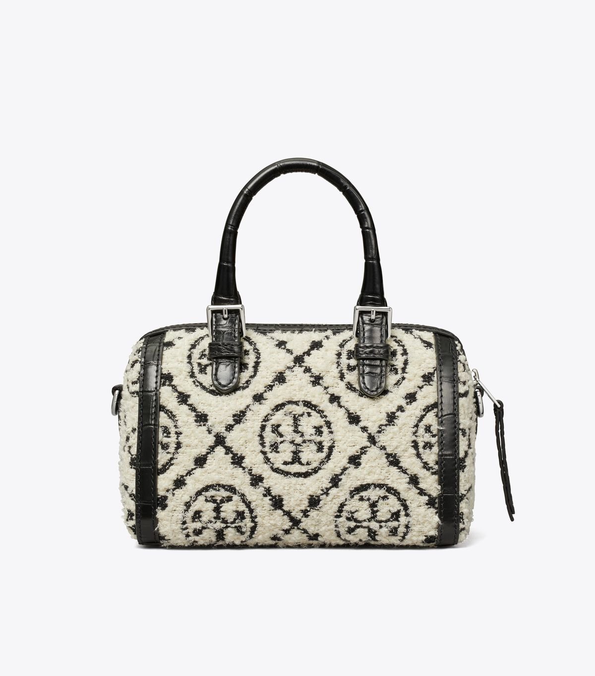 tory burch t monogram boucl mini barrel bag