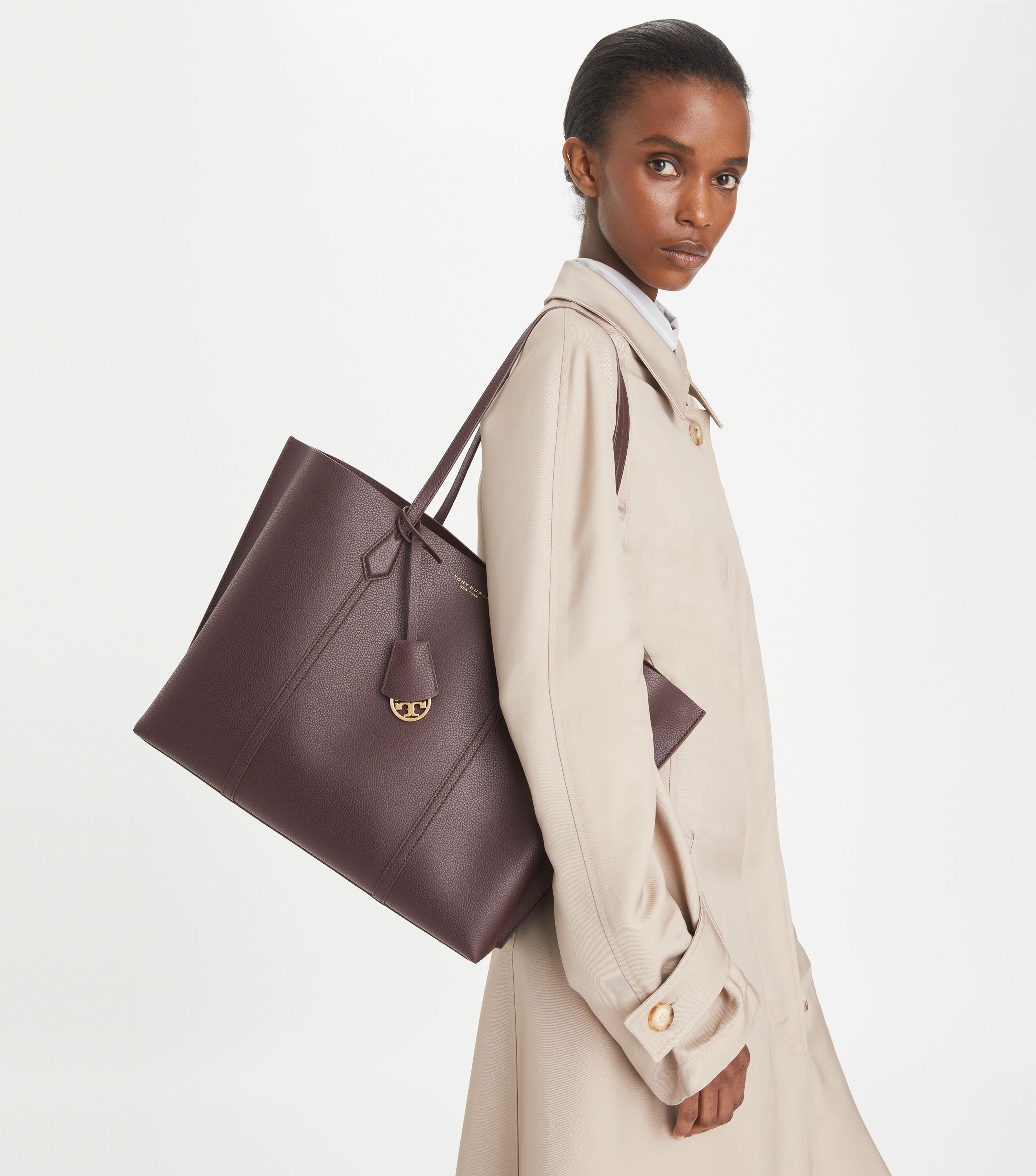 Tory burch triple compartment tote discount