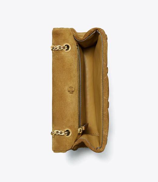 tory burch small bunny knot suede shoulder bag
