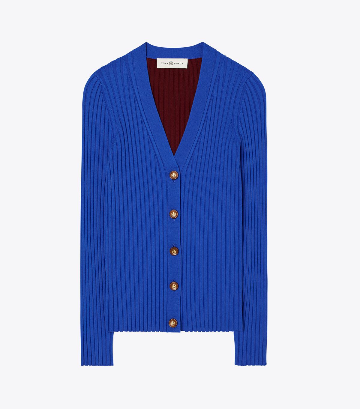 Color-Block Ribbed Cardigan