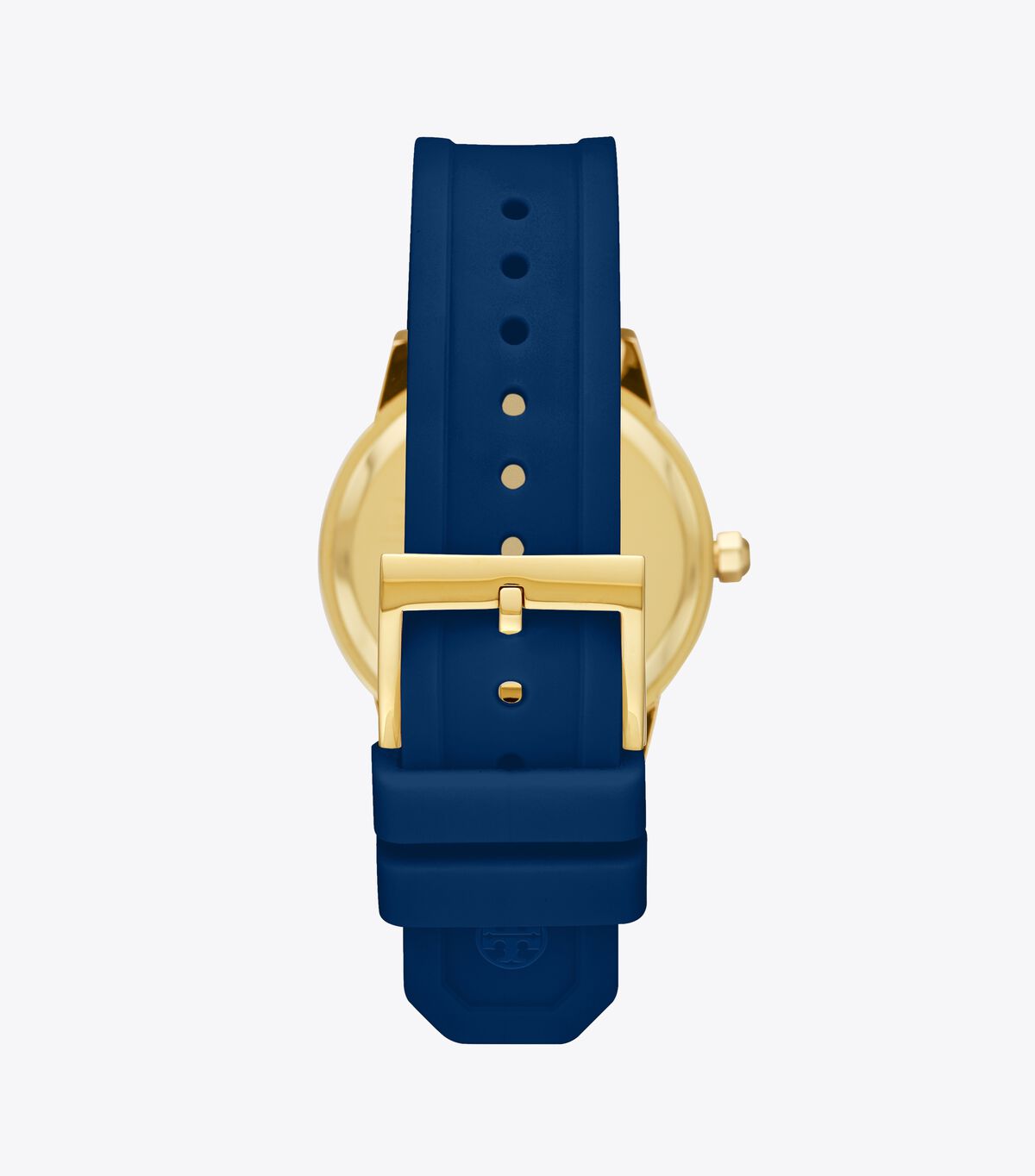 tory burch gigi watch  navy silicone gold tone  36 x 42 mm