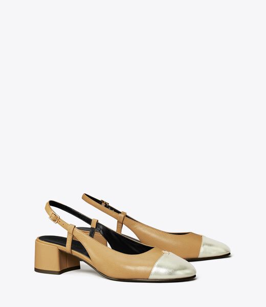 tory burch cap toe slingback pump