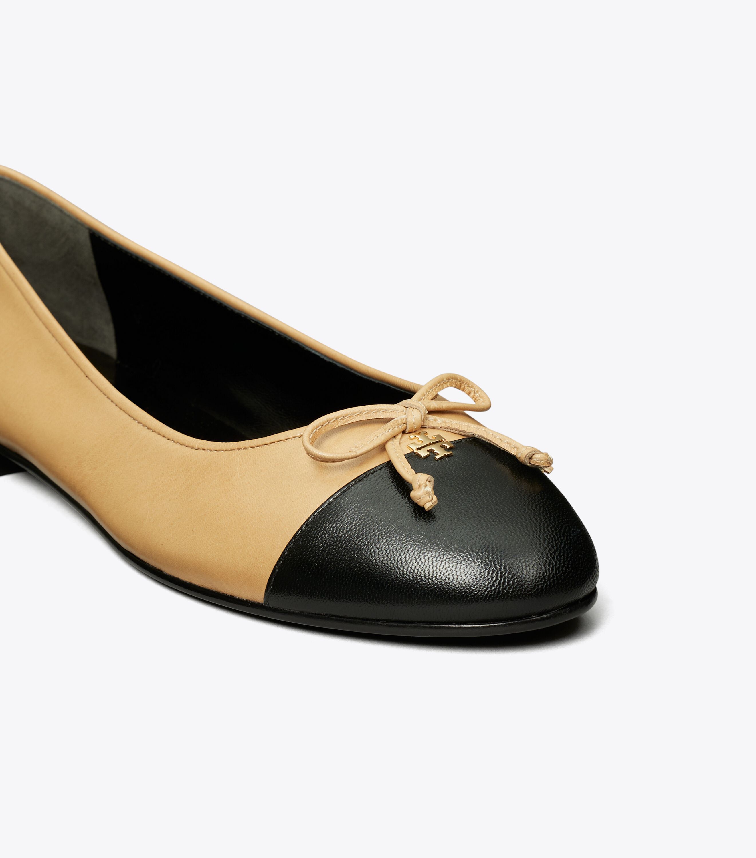 Cap-Toe Ballet, Ginger Shortbread / Perfect Black | Tory Burch KSA