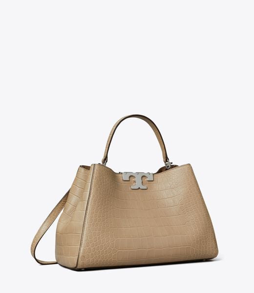 tory burch حقيبة إليانور الناعمة بنقشة جلد التمساح