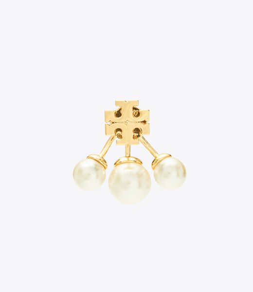tory burch kira pearl front back earring
