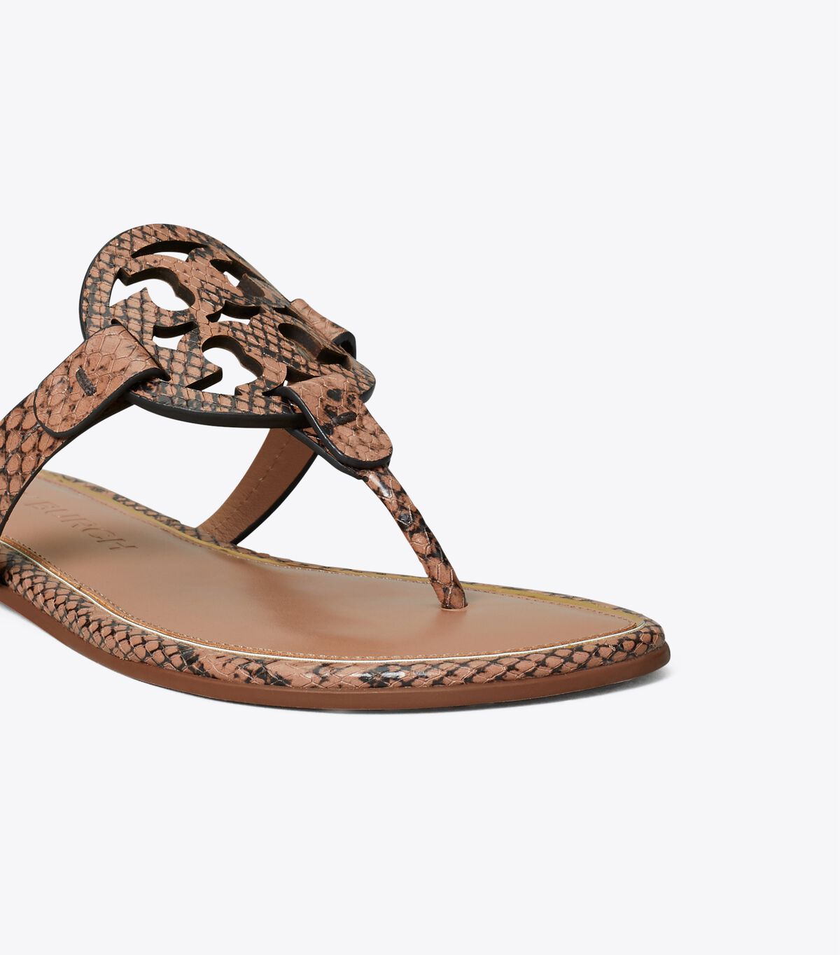 tory burch miller sandal embossed leather