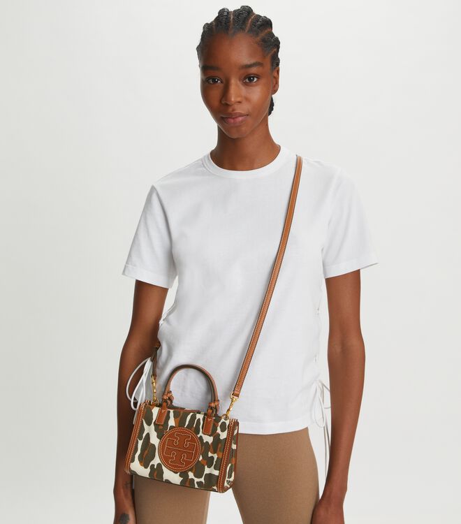 Ella Leopard Canvas Mini Tote | Tory Burch KSA Navigation | Tory Burch