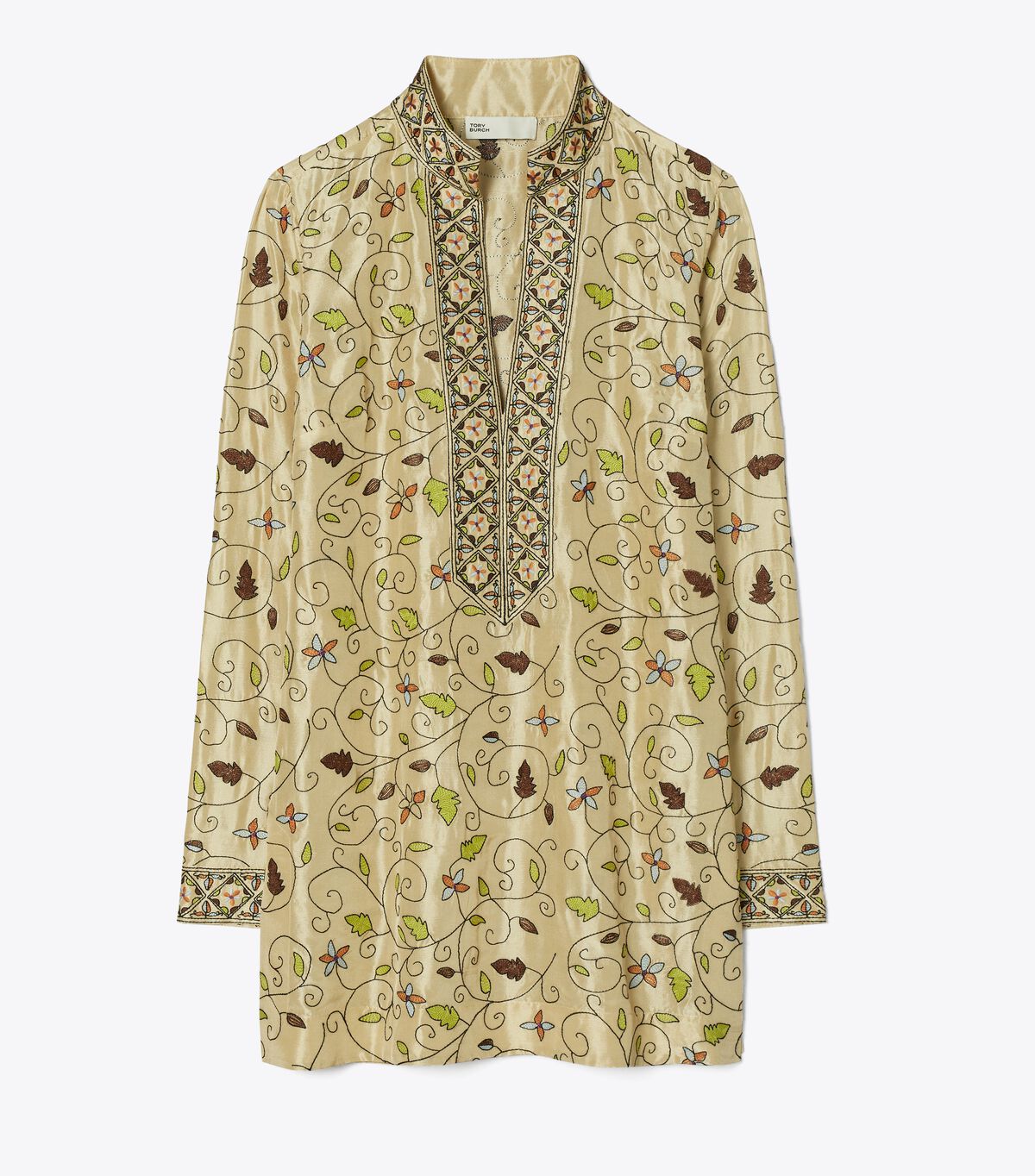 tory burch embroidered silk tory tunic