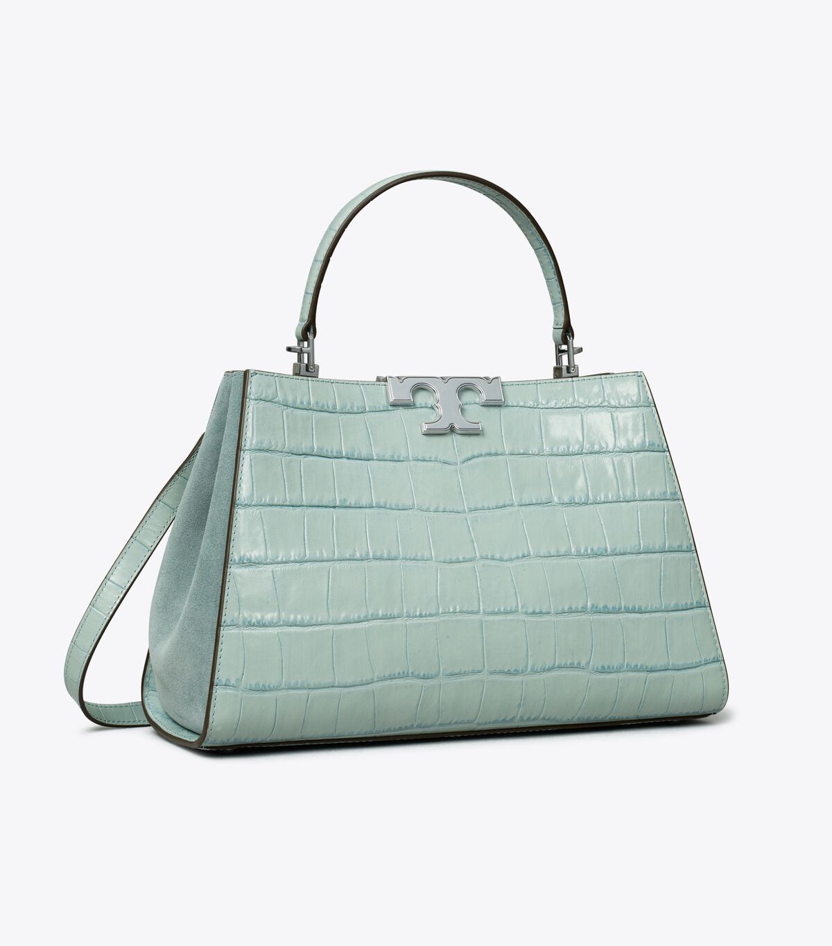 tory burch eleanor croc embossed satchel