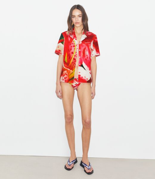 tory burch twill camp shirt