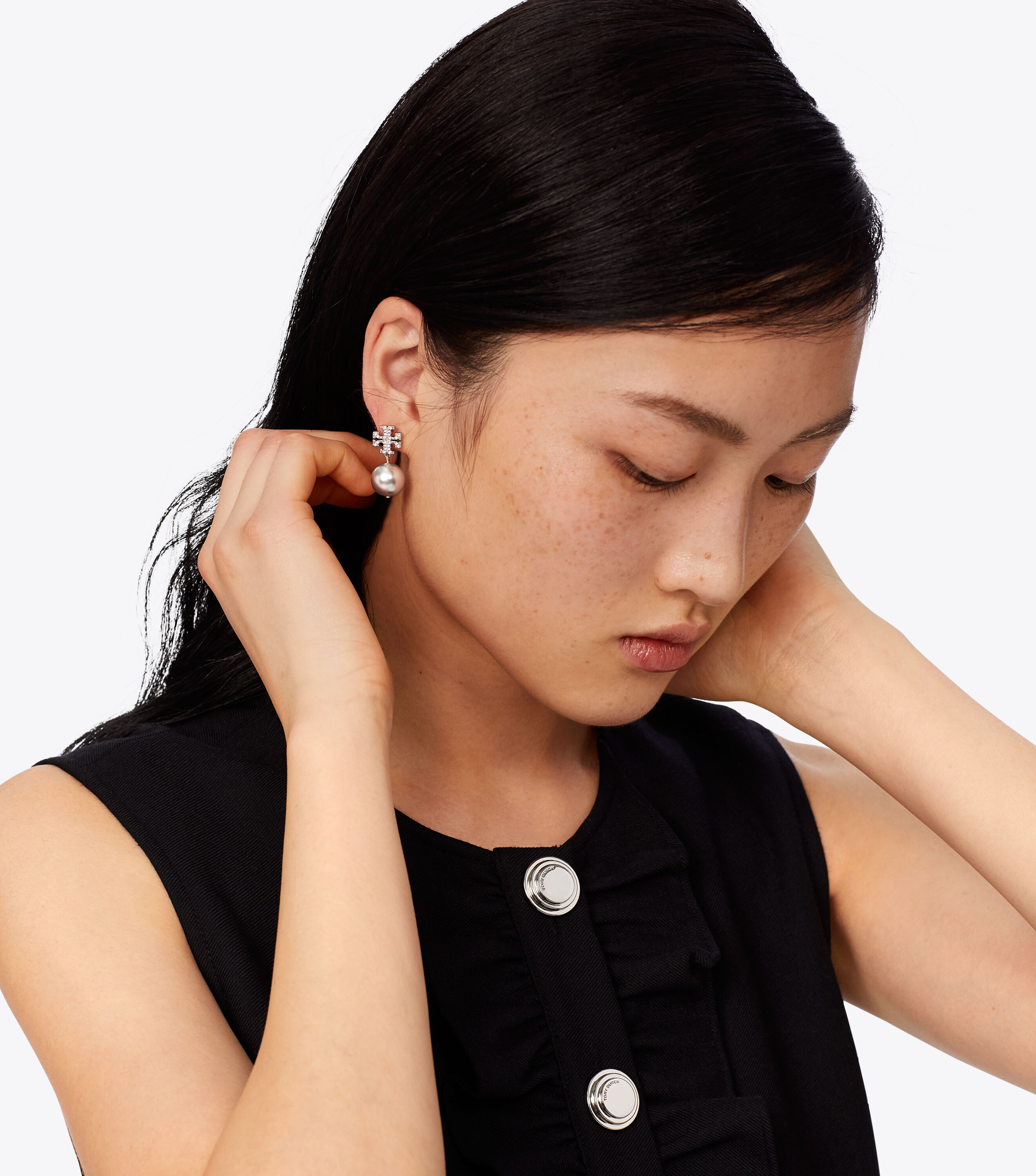 Tory burch crystal pearl drop earrings new arrivals