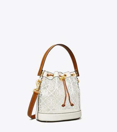 T Monogram Clear Bucket Bag