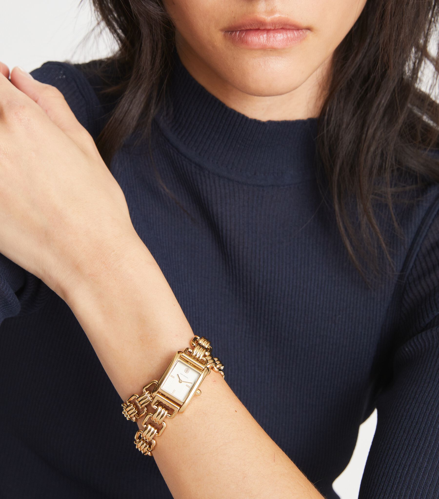 Mini Eleanor Watch, Ivory/Gold | Tory Burch KSA