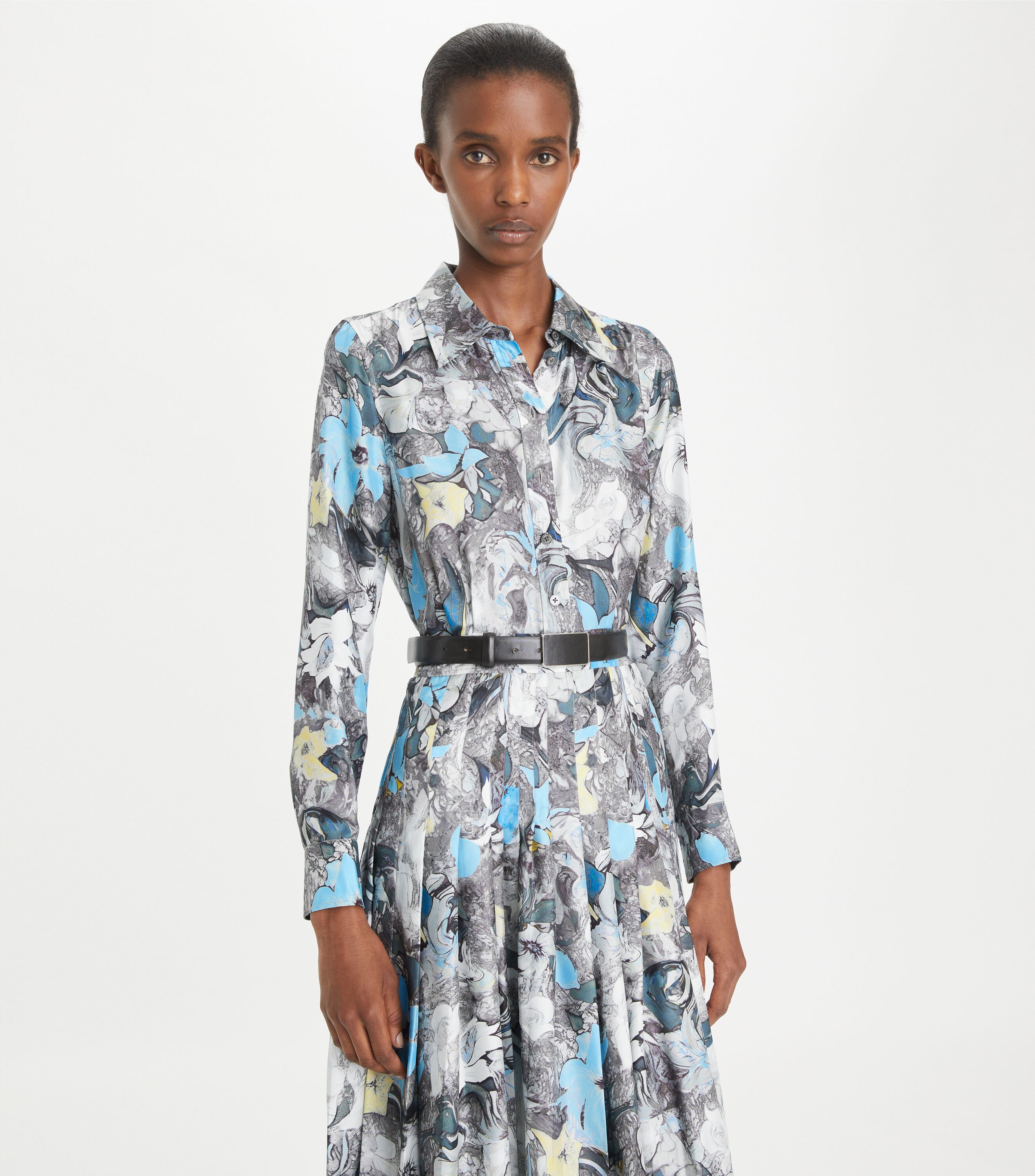 Silk twill dress outlet