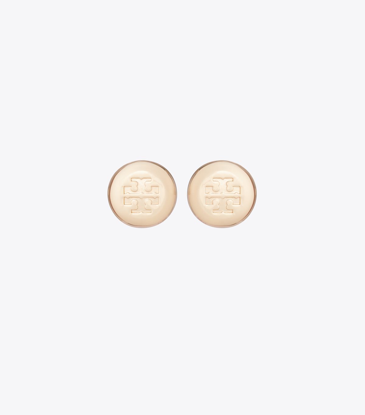 Round Icon Stud Earrings tory burch round icon stud earrings