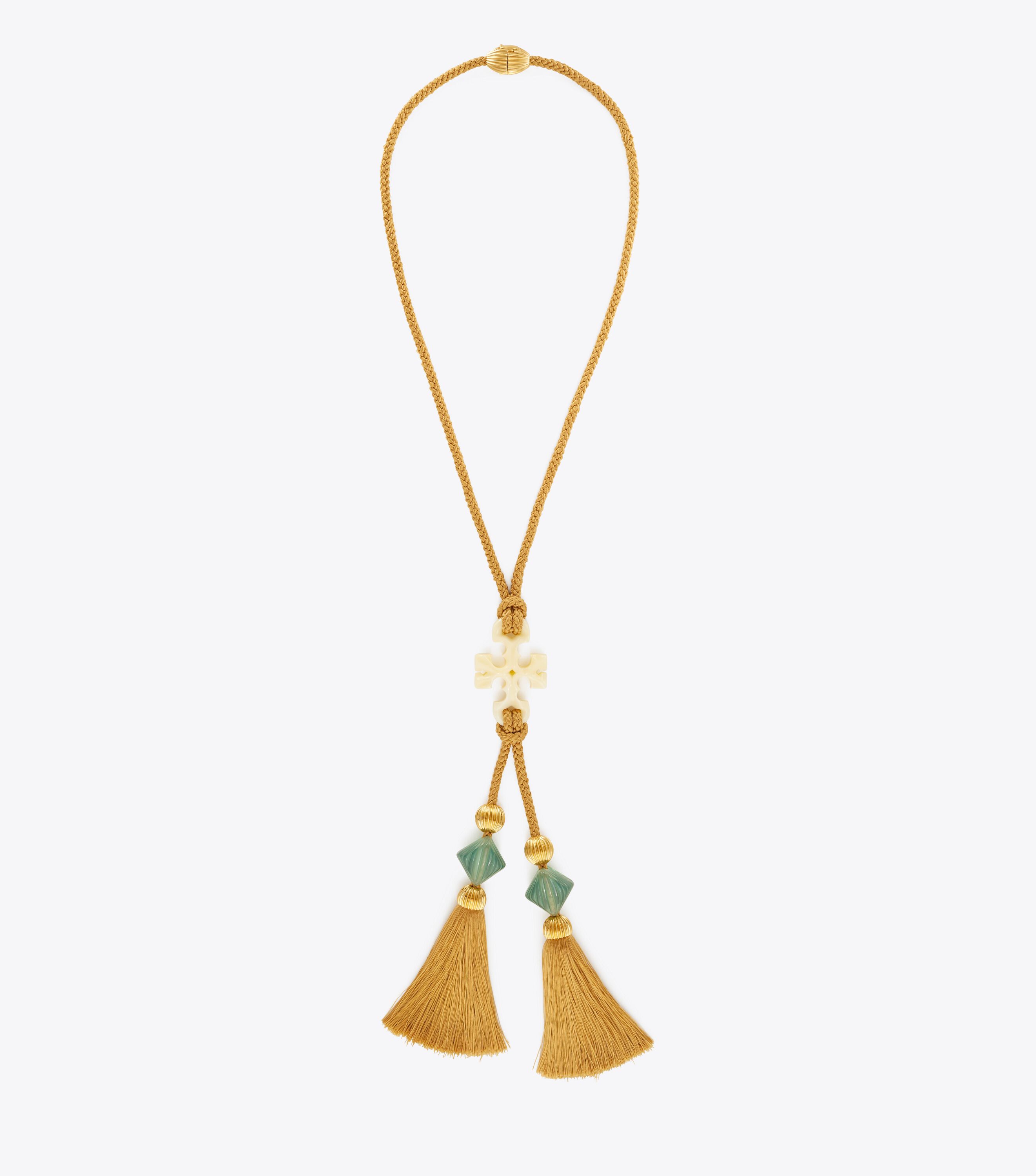 Large sales tassel necklace