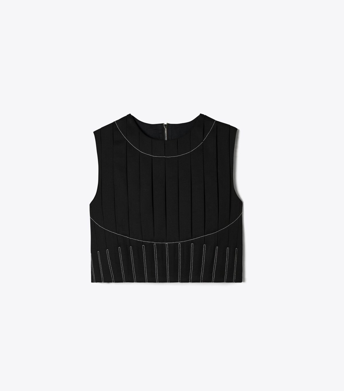 tory burch wool twill pleated top