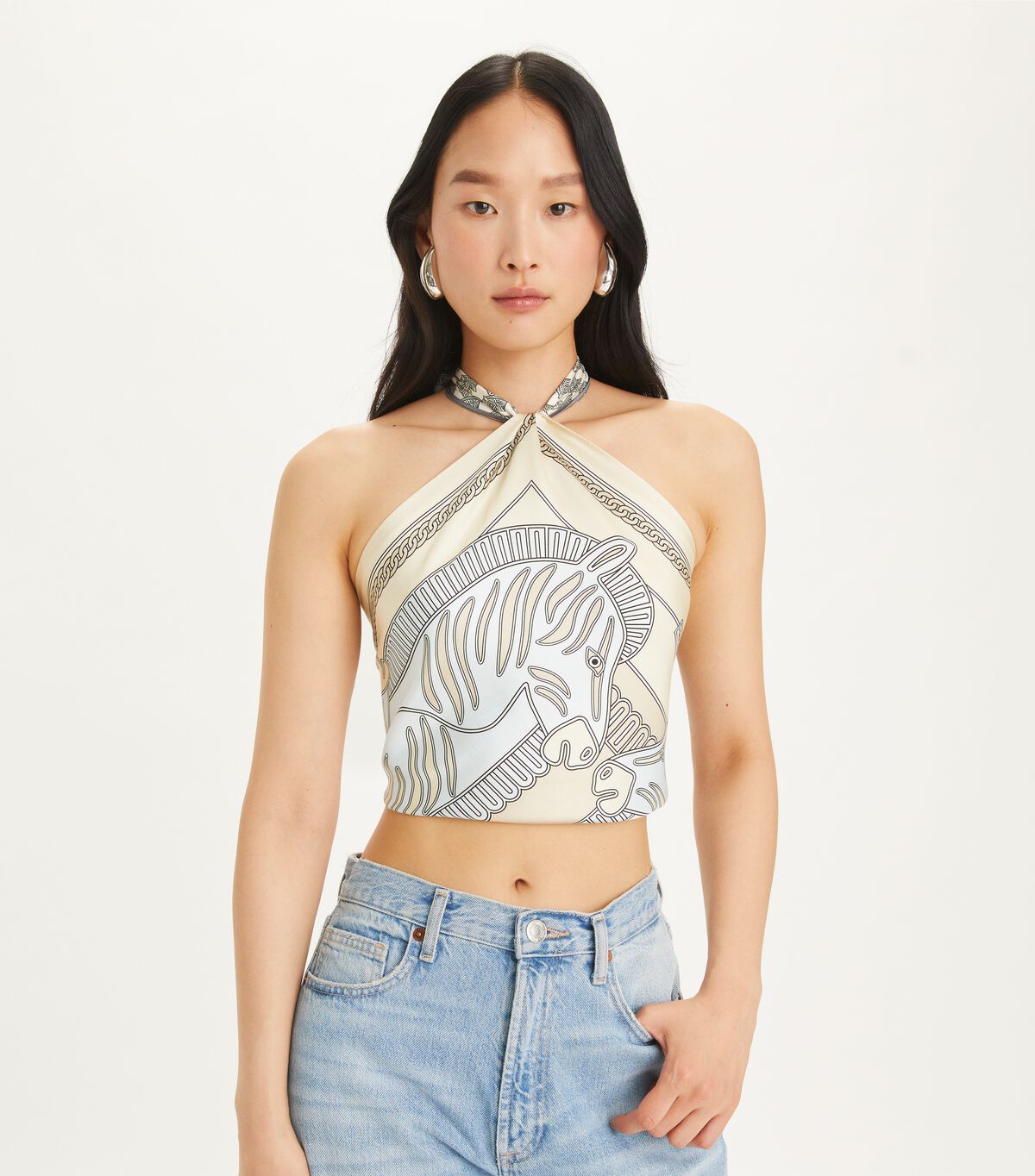 tory burch zebra neckerchief